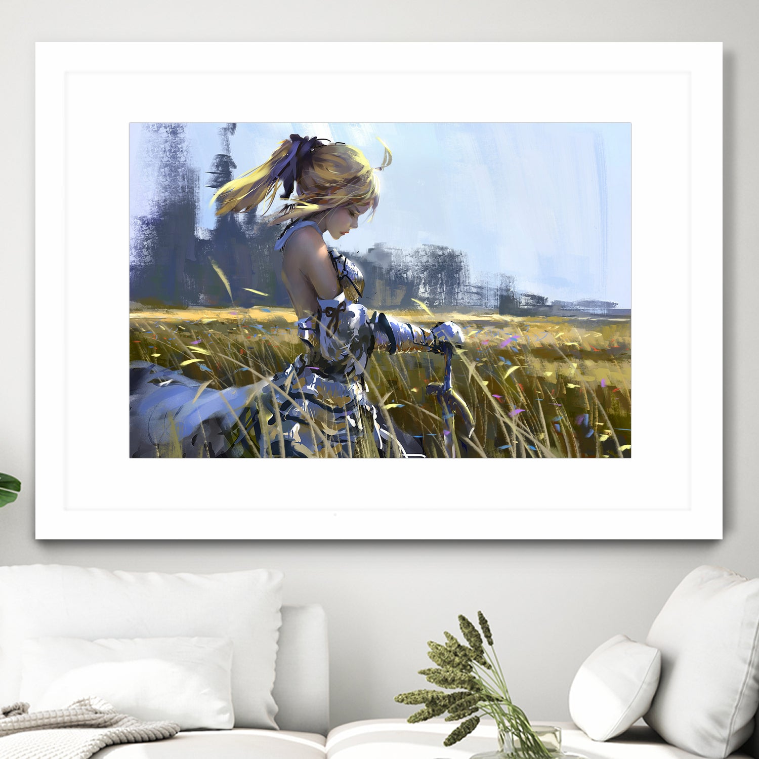 Saber Lily by Ling Wang on GIANT ART - yellow digital painting