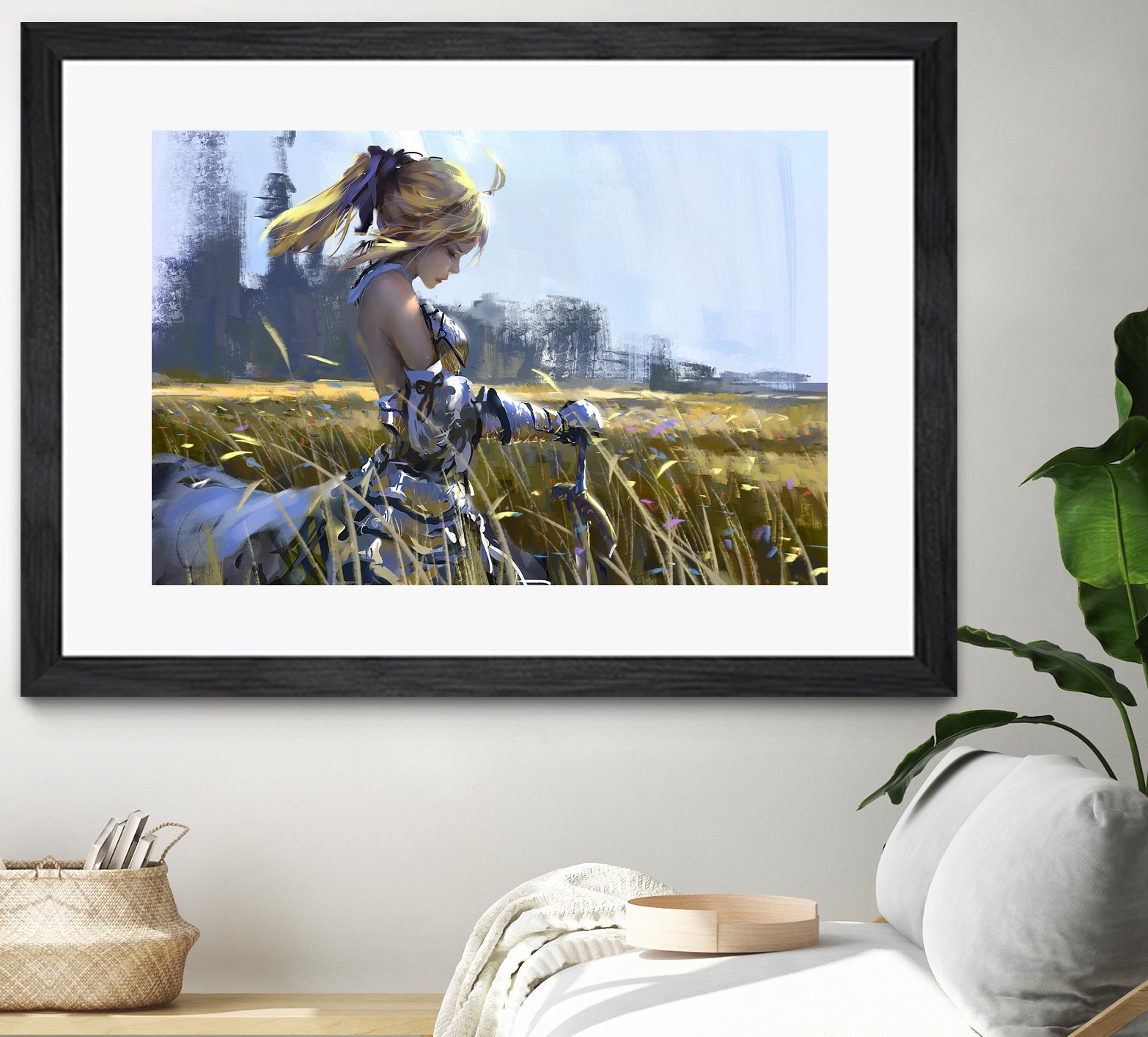 Saber Lily by Ling Wang on GIANT ART - yellow digital painting