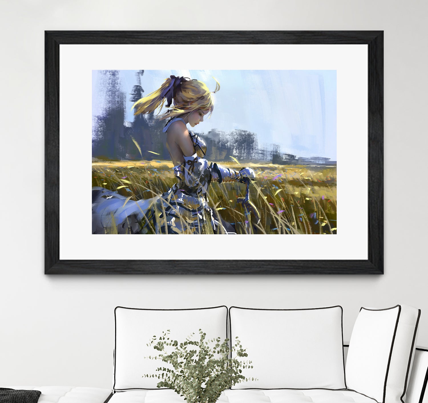 Saber Lily by Ling Wang on GIANT ART - yellow digital painting