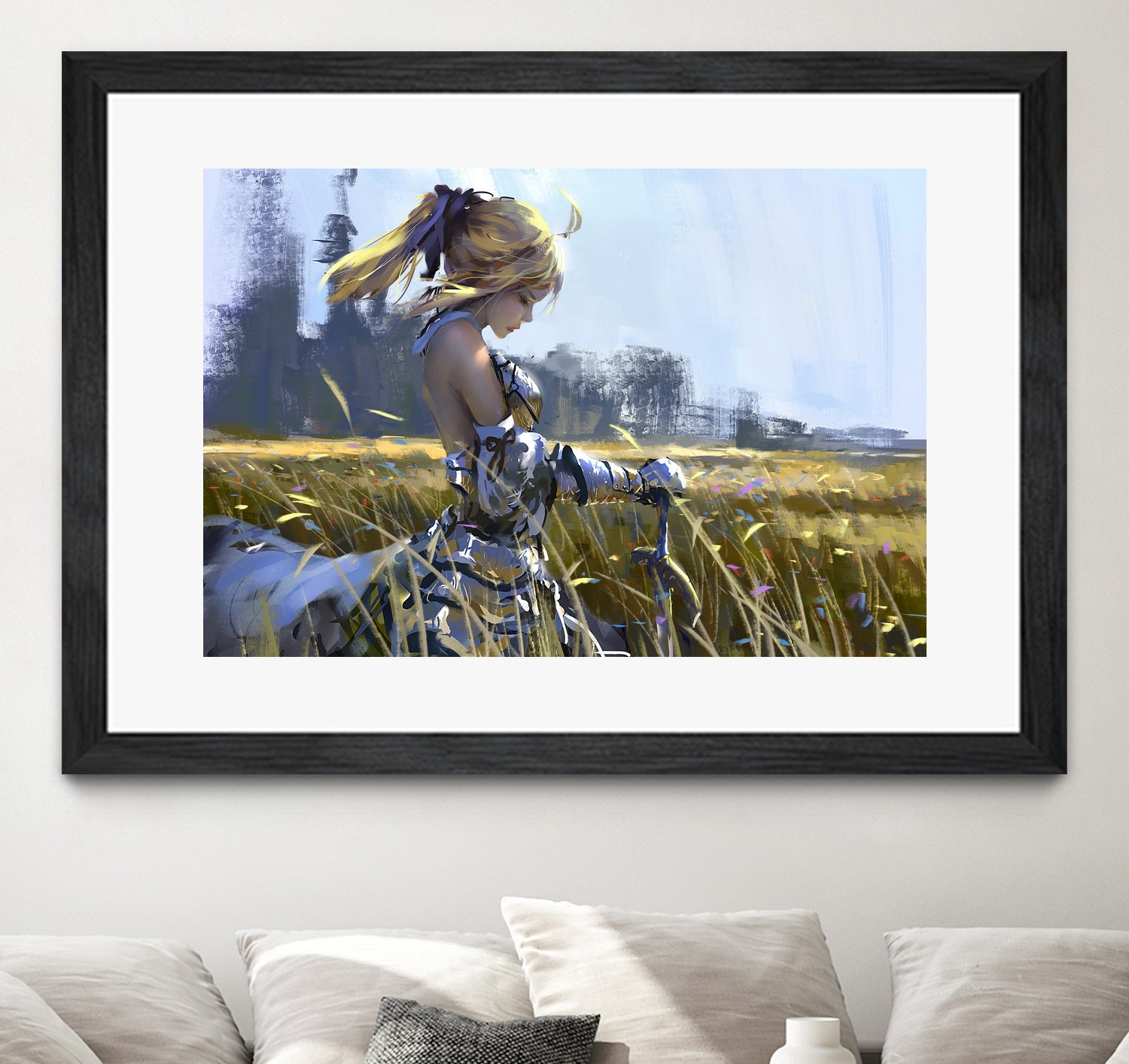 Saber Lily by Ling Wang on GIANT ART - yellow digital painting