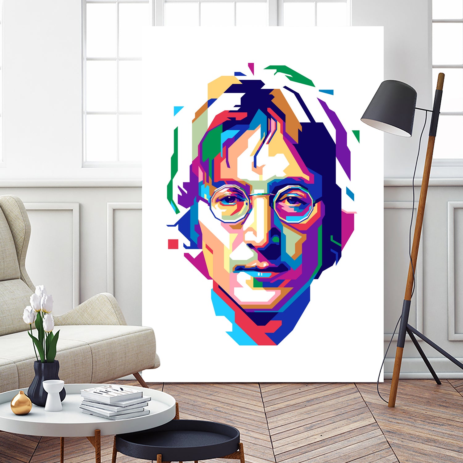 John Lennon in WPAP by J Prayitno Widodo on GIANT ART - white vector illustration