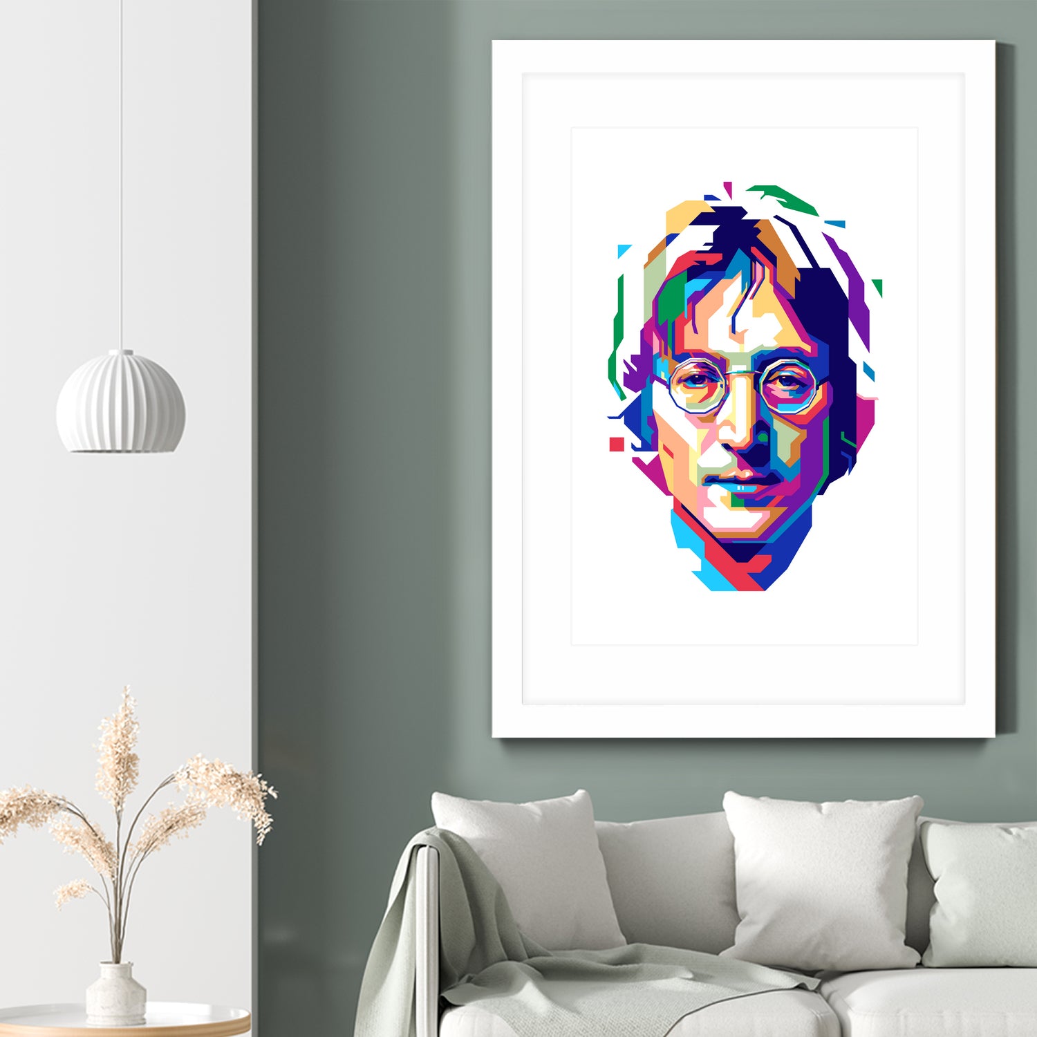 John Lennon in WPAP by J Prayitno Widodo on GIANT ART - white vector illustration