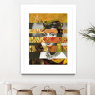 Frida Kahlo's Self Portrait with Parrot & Joan Crawford by Luigi Tarini on GIANT ART - yellow photo manipulation