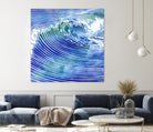 ATLANTIC WAVES by Stevyn Llewellyn on GIANT ART - blue mixed media