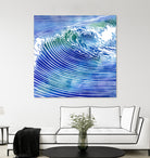 ATLANTIC WAVES by Stevyn Llewellyn on GIANT ART - blue mixed media