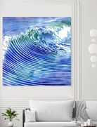 ATLANTIC WAVES by Stevyn Llewellyn on GIANT ART - blue mixed media