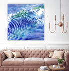 ATLANTIC WAVES by Stevyn Llewellyn on GIANT ART - blue mixed media