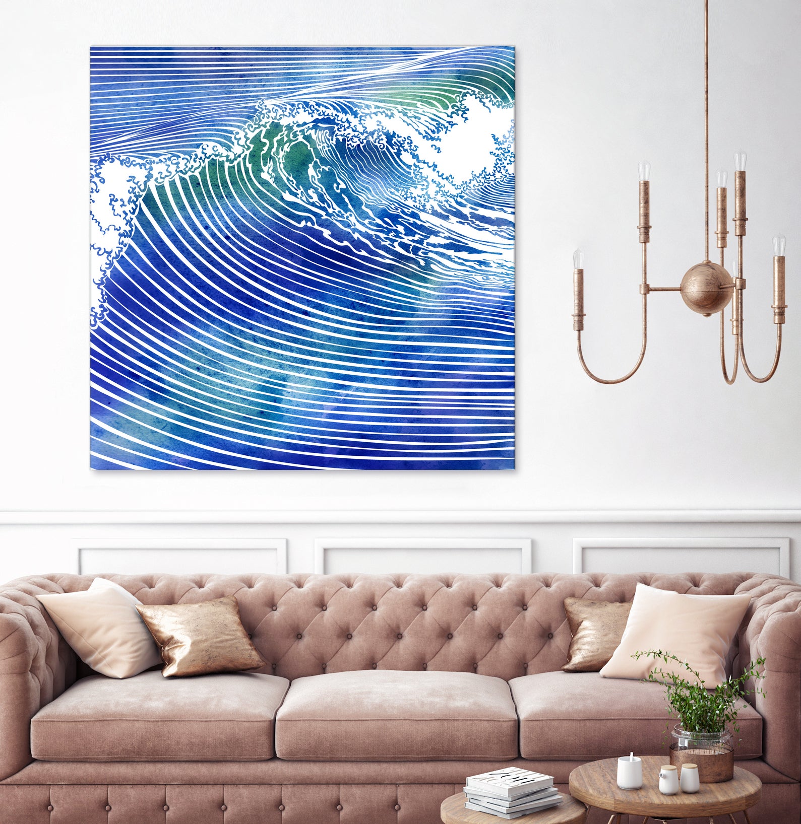 ATLANTIC WAVES by Stevyn Llewellyn on GIANT ART - blue mixed media