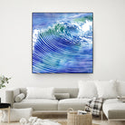 ATLANTIC WAVES by Stevyn Llewellyn on GIANT ART - blue mixed media