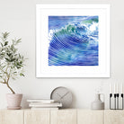 ATLANTIC WAVES by Stevyn Llewellyn on GIANT ART - blue mixed media