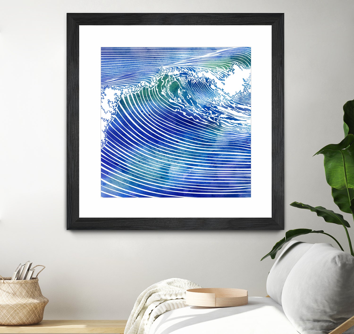 ATLANTIC WAVES by Stevyn Llewellyn on GIANT ART - blue mixed media