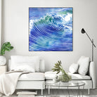 ATLANTIC WAVES by Stevyn Llewellyn on GIANT ART - blue mixed media