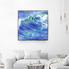 ATLANTIC WAVES by Stevyn Llewellyn on GIANT ART - blue mixed media