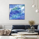 ATLANTIC WAVES by Stevyn Llewellyn on GIANT ART - blue mixed media