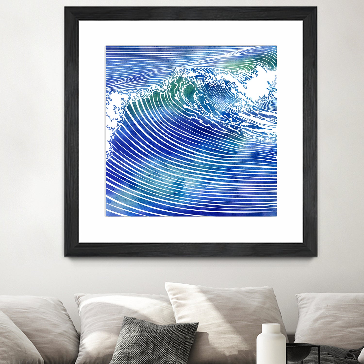 ATLANTIC WAVES by Stevyn Llewellyn on GIANT ART - blue mixed media