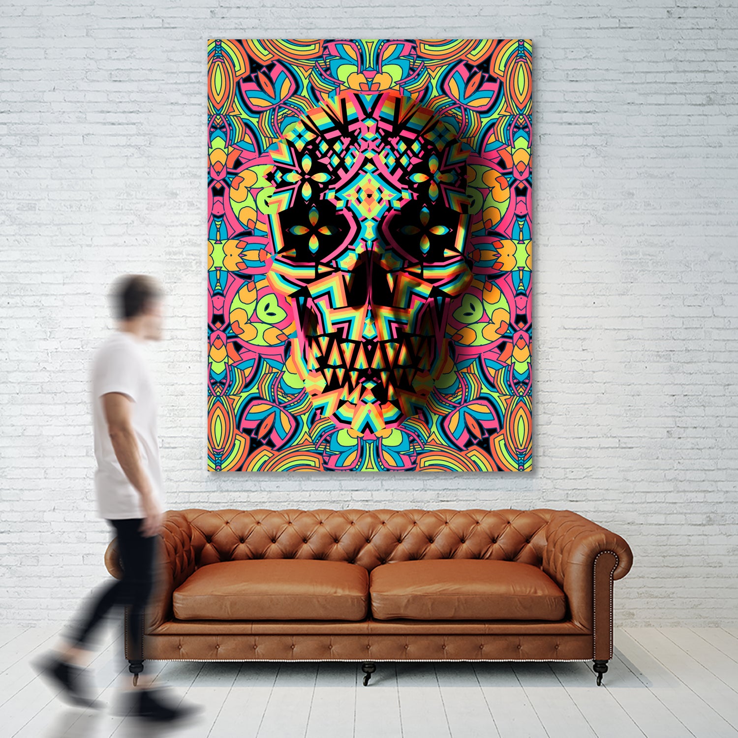 Skull Geo by Ali Gulec on GIANT ART - white digital drawing