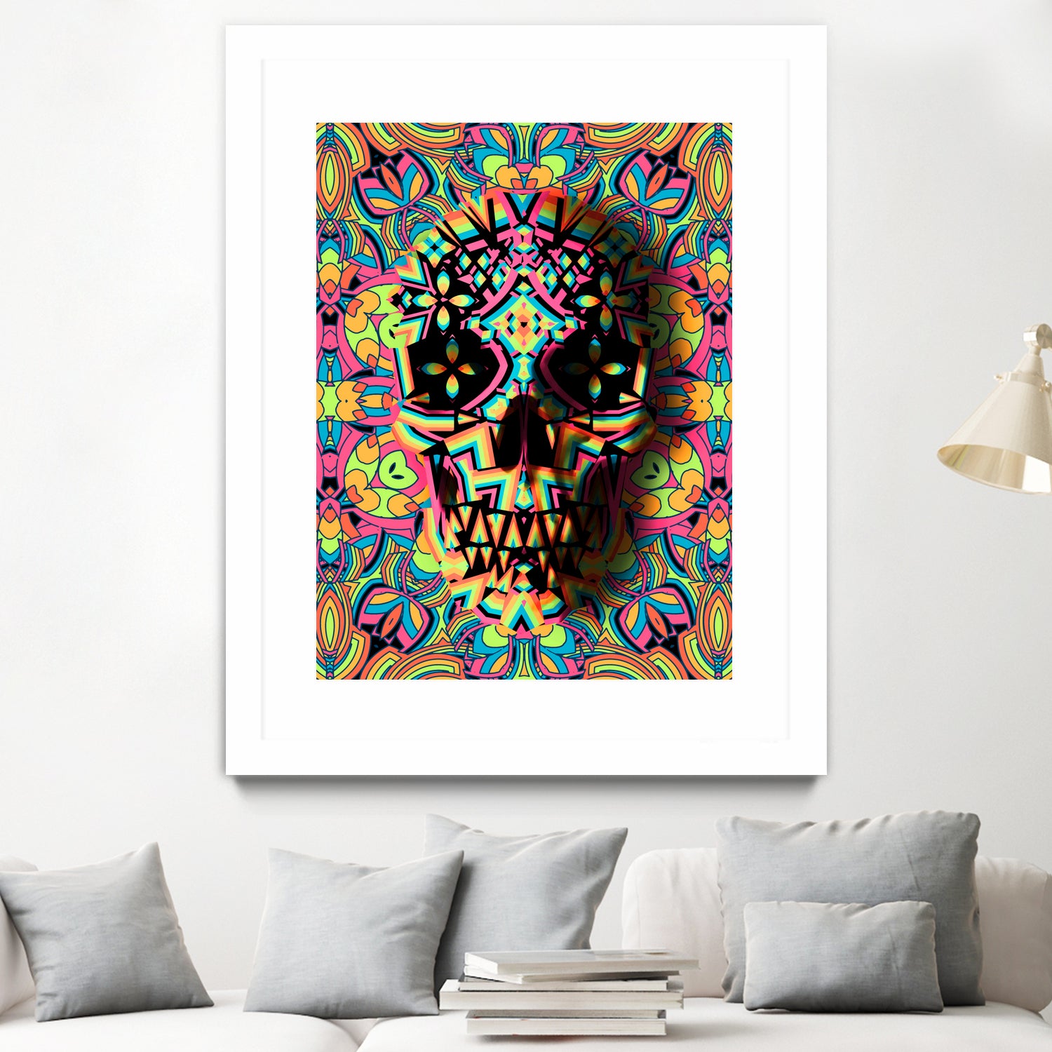 Skull Geo by Ali Gulec on GIANT ART - white digital drawing