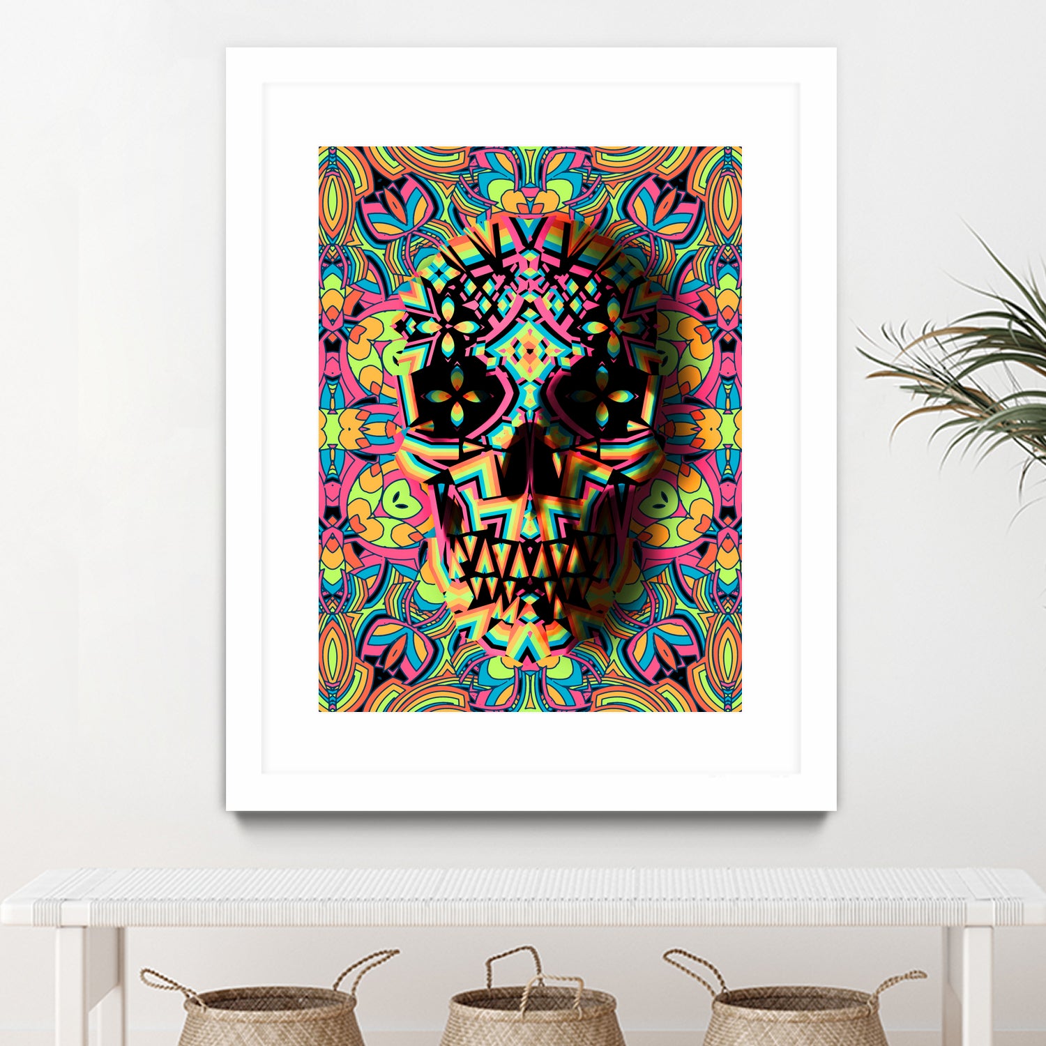 Skull Geo by Ali Gulec on GIANT ART - white digital drawing