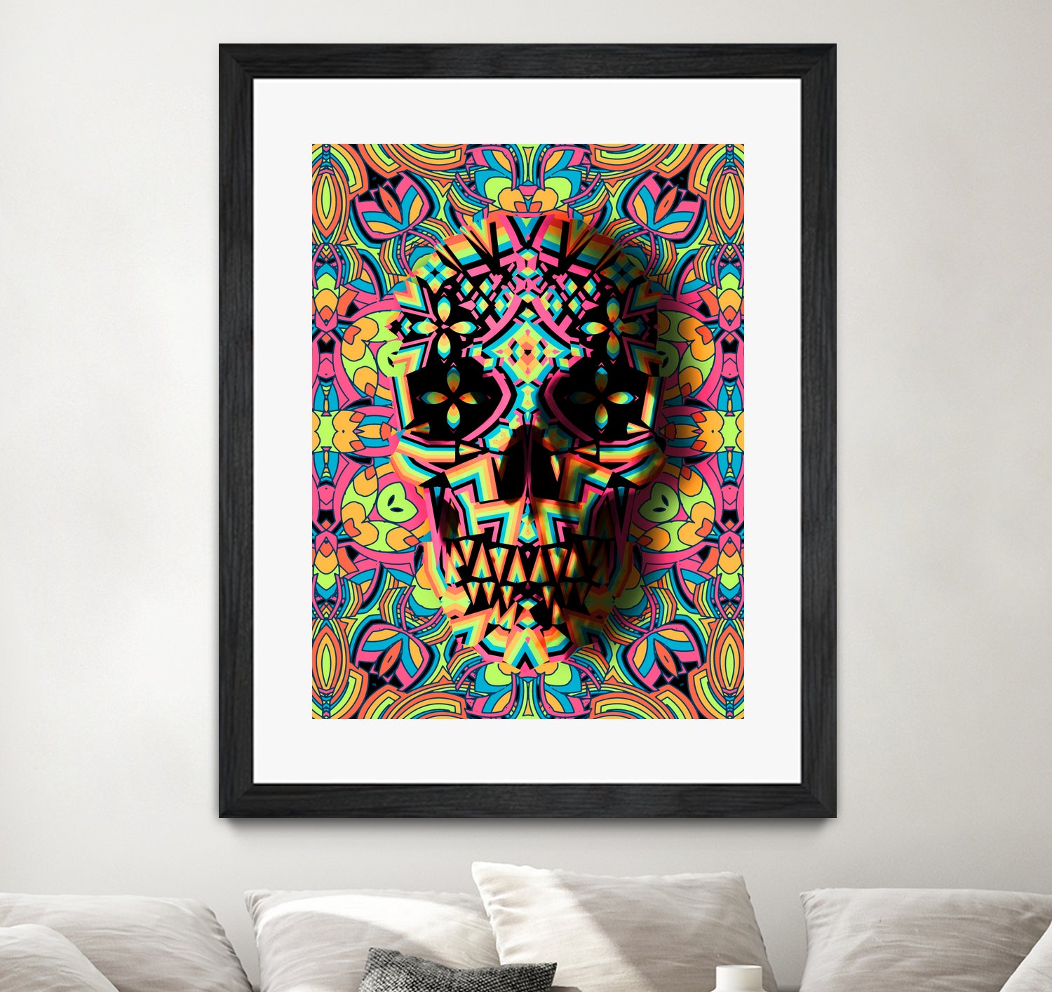 Skull Geo by Ali Gulec on GIANT ART - white digital drawing