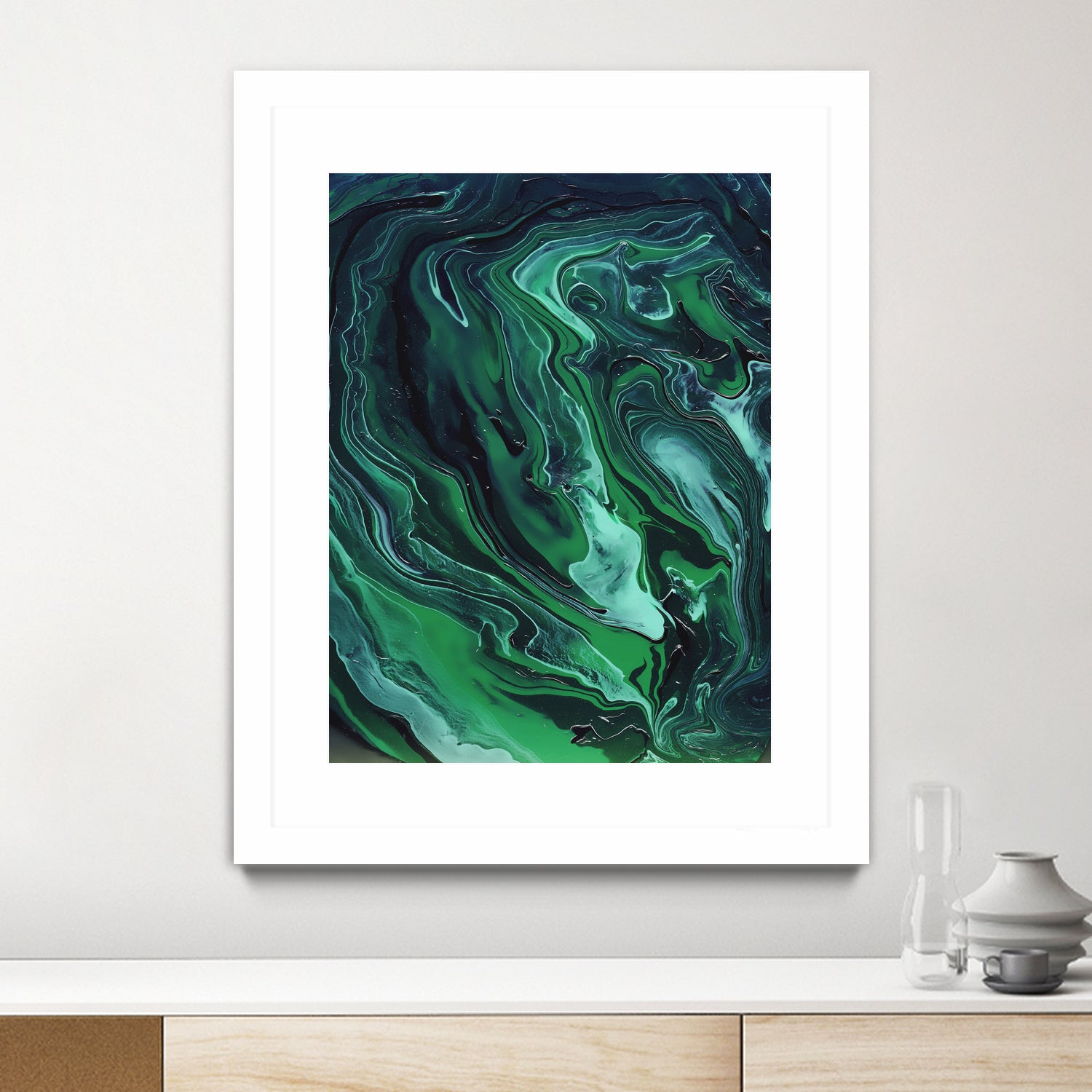 Nebula by Anna Farath on GIANT ART - green mixed media