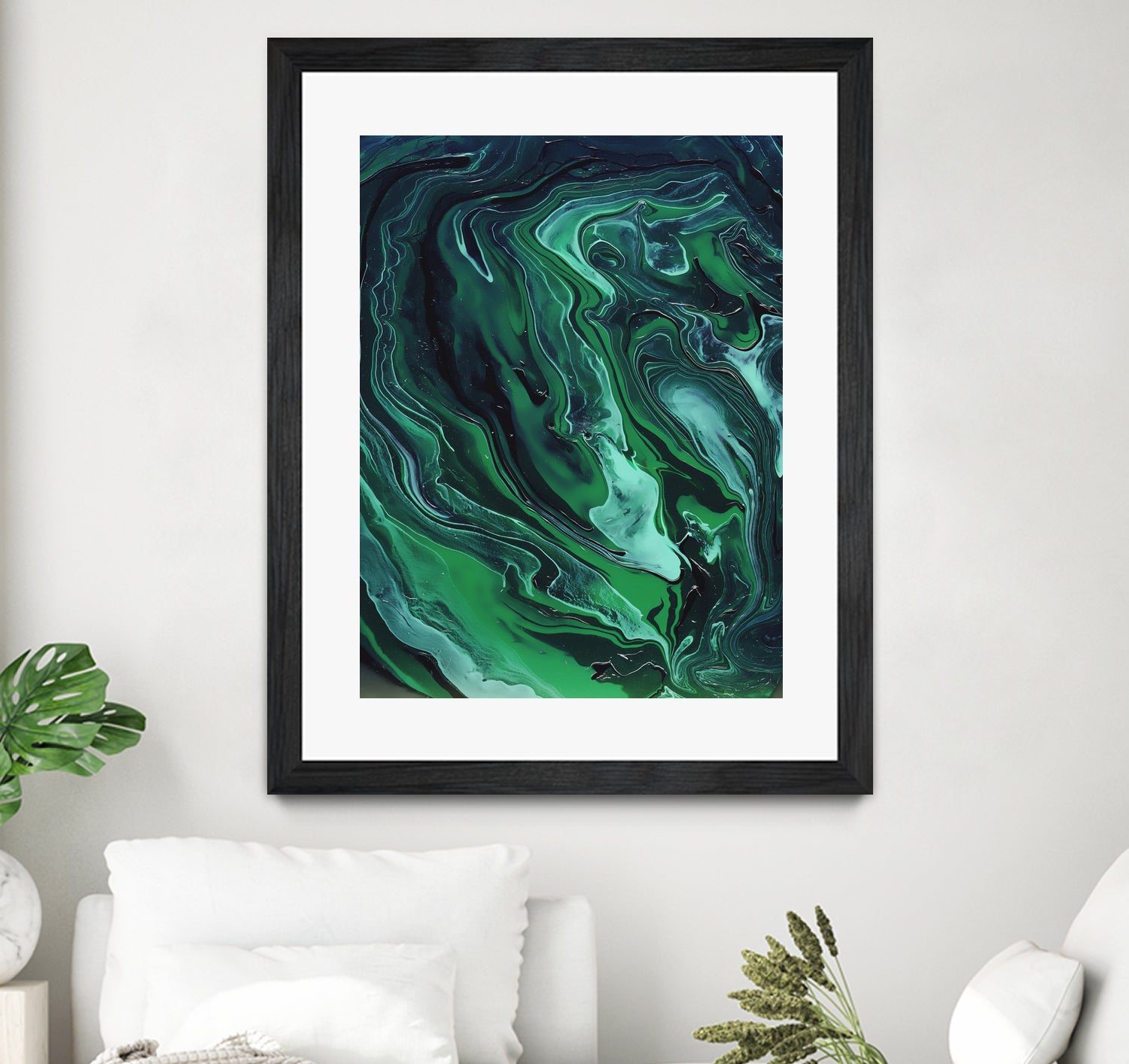 Nebula by Anna Farath on GIANT ART - green mixed media