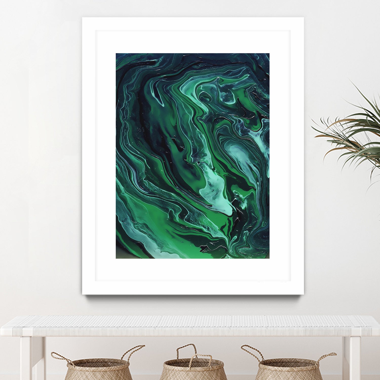 Nebula by Anna Farath on GIANT ART - green mixed media