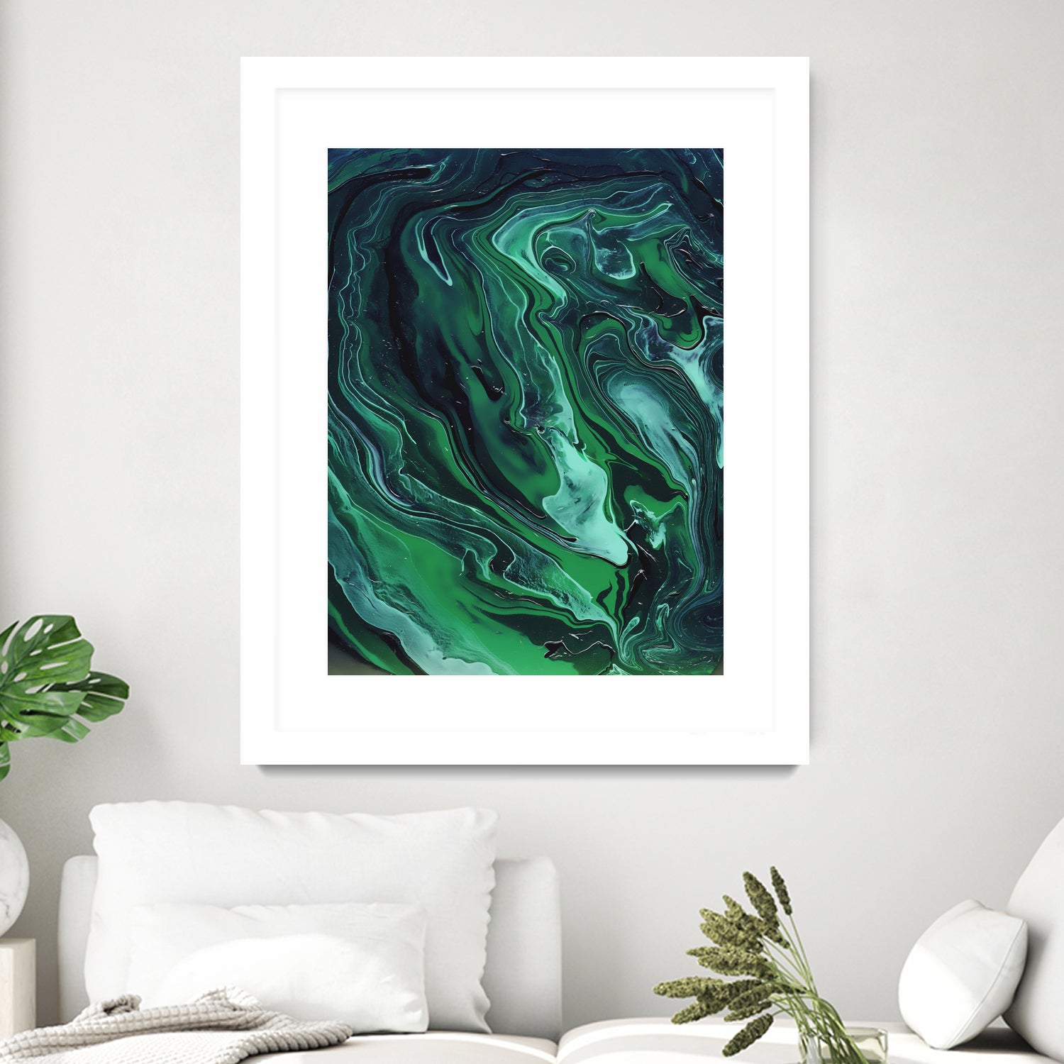 Nebula by Anna Farath on GIANT ART - green mixed media