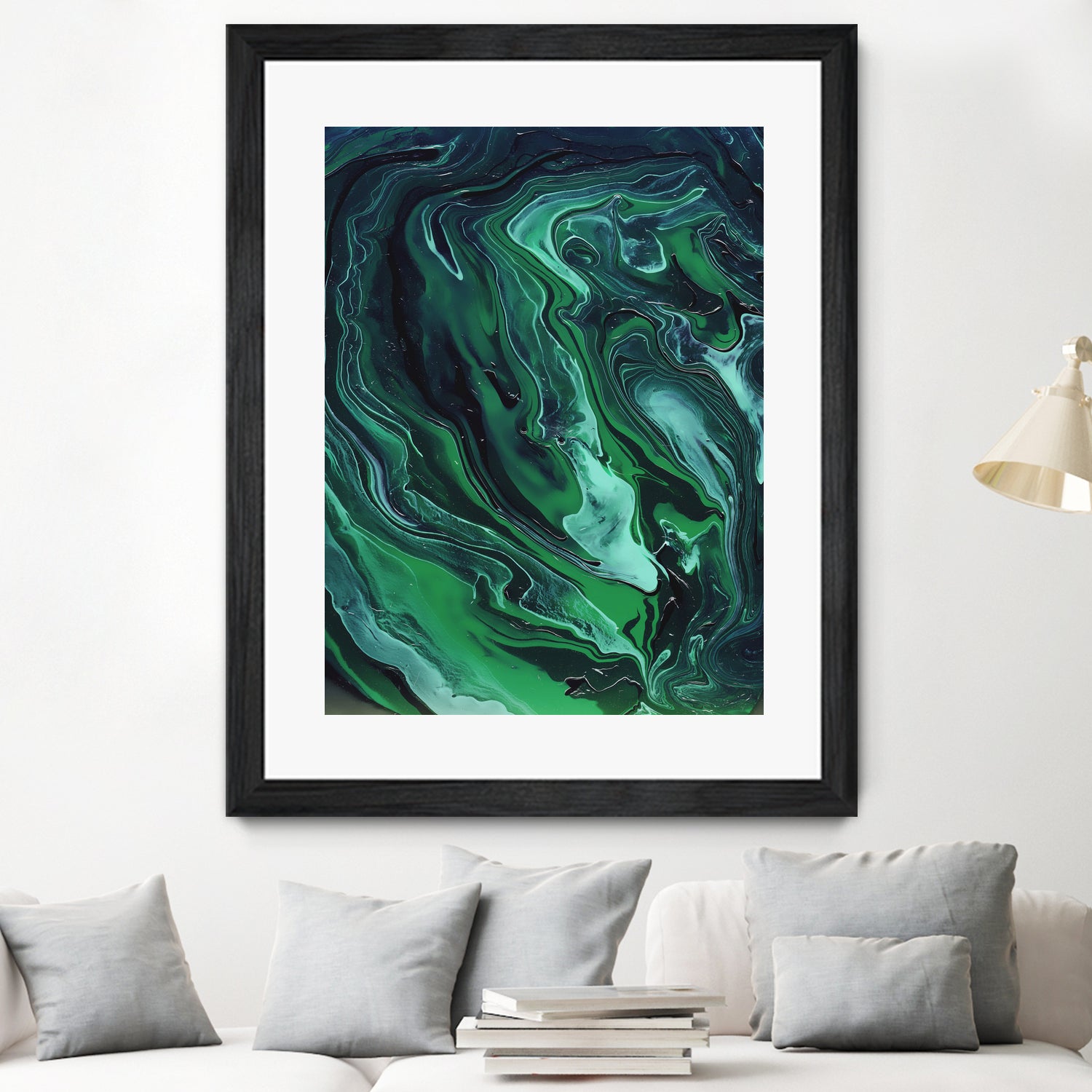 Nebula by Anna Farath on GIANT ART - green mixed media