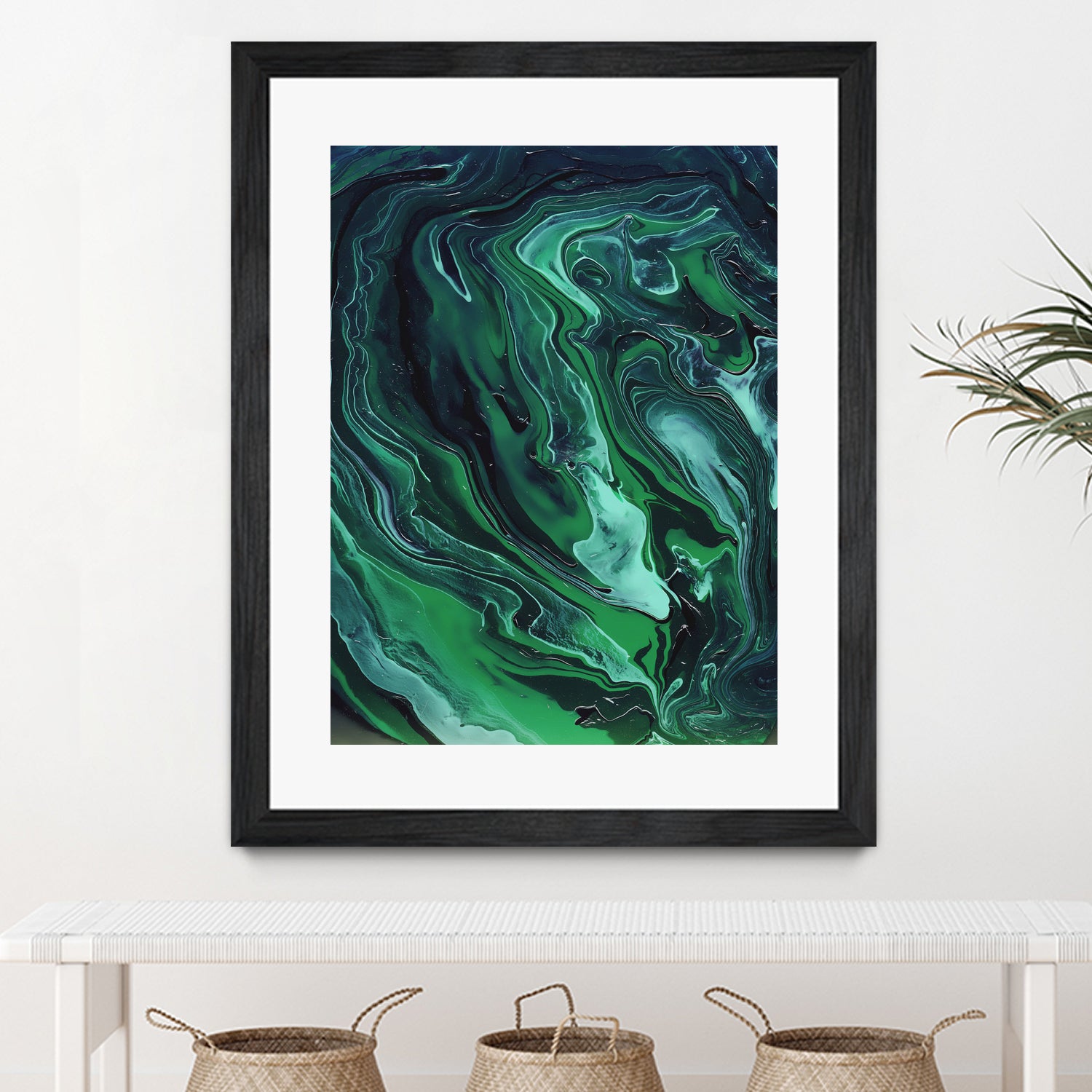 Nebula by Anna Farath on GIANT ART - green mixed media