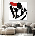 The Kiss II in Black and Red by Gregory Baldwin on GIANT ART - black digital painting