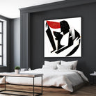 The Kiss II in Black and Red by Gregory Baldwin on GIANT ART - black digital painting