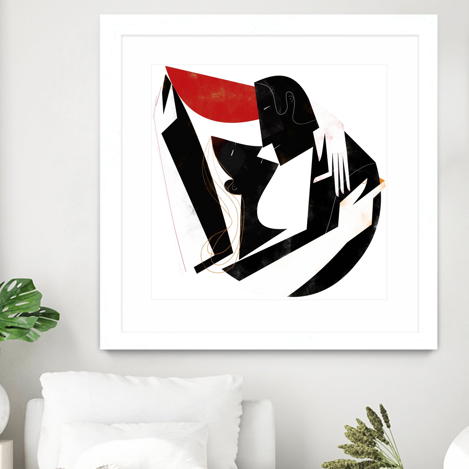 The Kiss II in Black and Red by Gregory Baldwin on GIANT ART - black digital painting