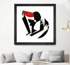 The Kiss II in Black and Red by Gregory Baldwin on GIANT ART - black digital painting