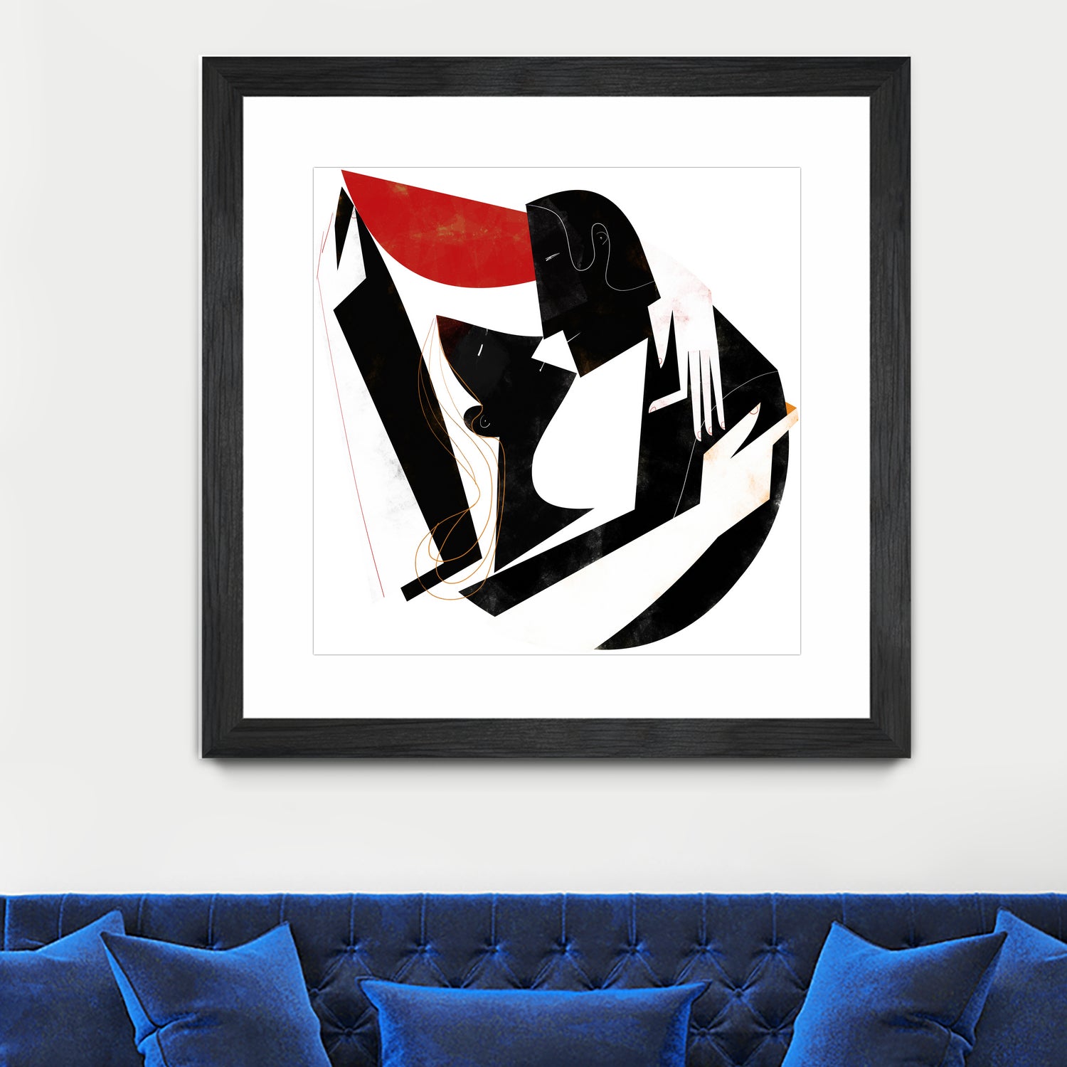 The Kiss II in Black and Red by Gregory Baldwin on GIANT ART - black digital painting