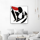 The Kiss II in Black and Red by Gregory Baldwin on GIANT ART - black digital painting