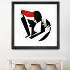 The Kiss II in Black and Red by Gregory Baldwin on GIANT ART - black digital painting