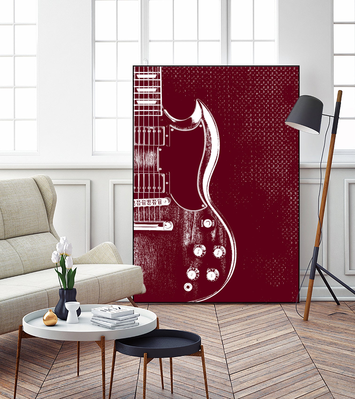 Gibson SG - Angus Young by André Manfrini Garcia on GIANT ART - red digital painting