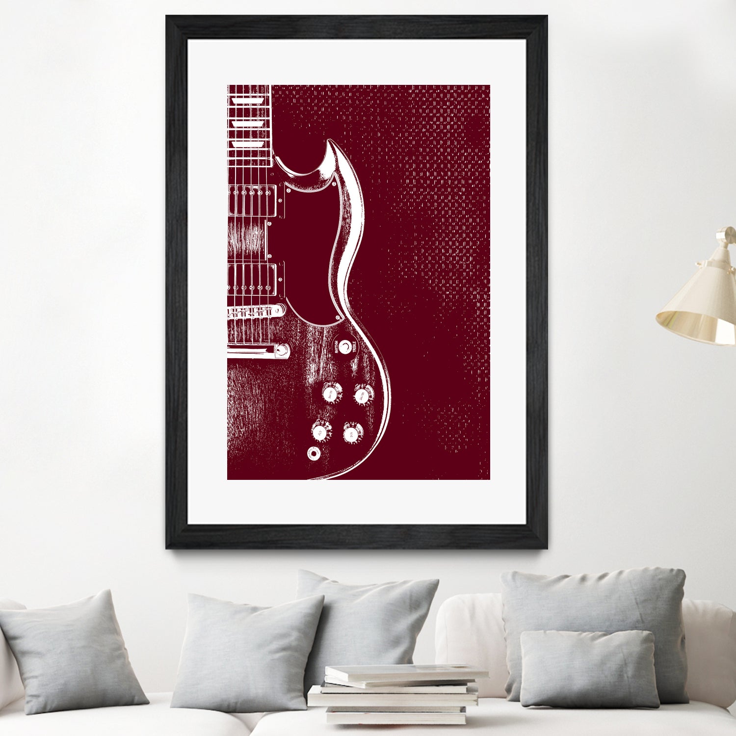 Gibson SG - Angus Young by André Manfrini Garcia on GIANT ART - red digital painting