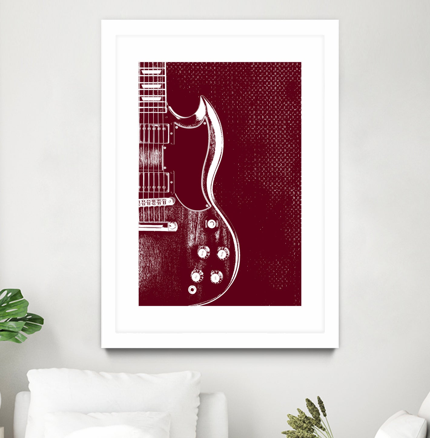 Gibson SG - Angus Young by André Manfrini Garcia on GIANT ART - red digital painting