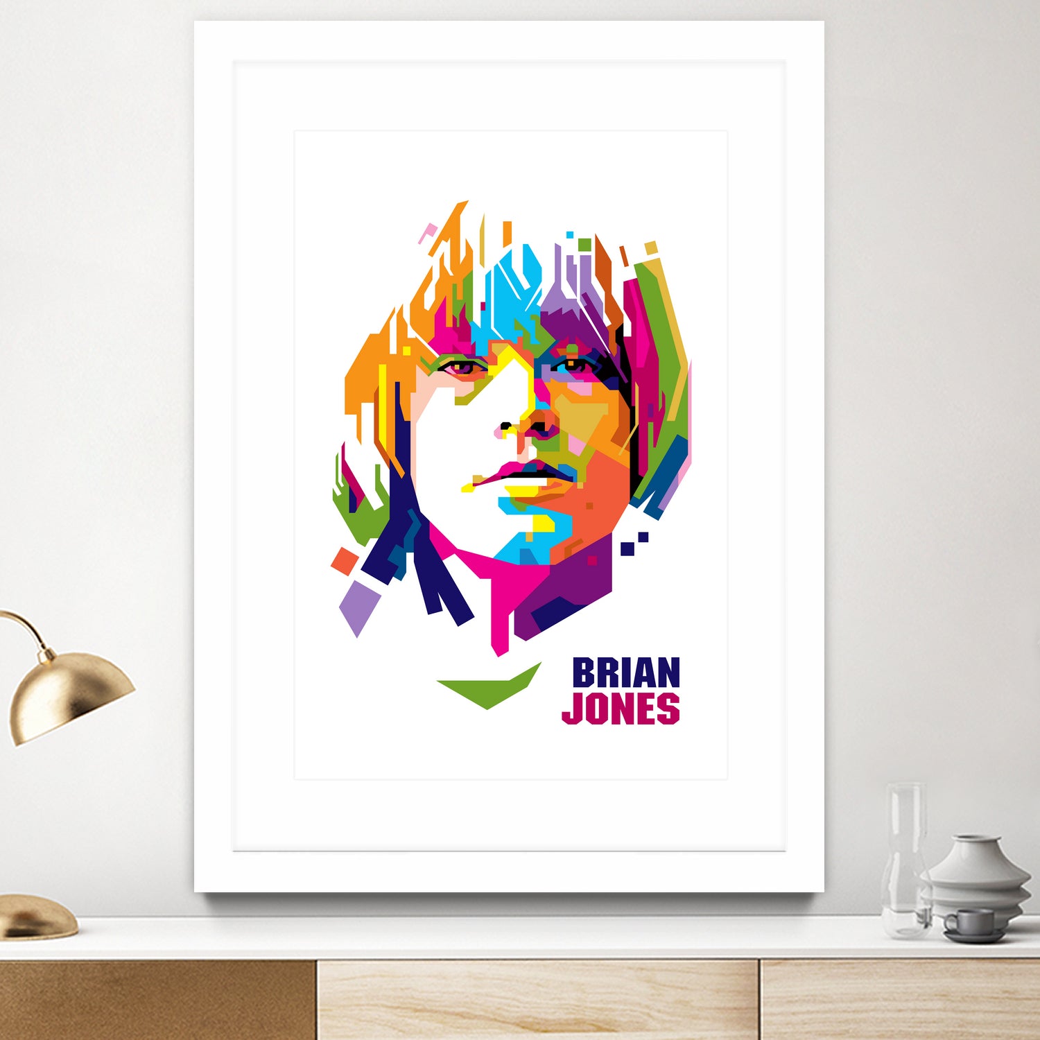 Brian Jones in WPAP by J Prayitno Widodo on GIANT ART - white photo illustration