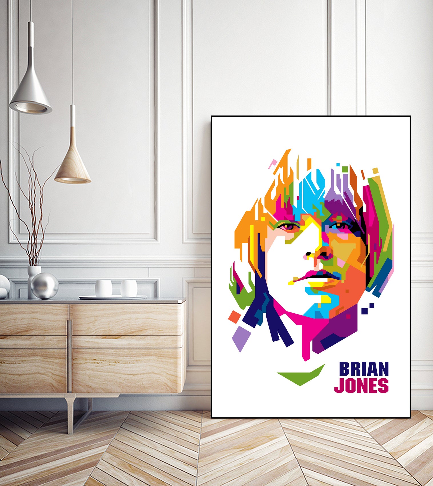 Brian Jones in WPAP by J Prayitno Widodo on GIANT ART - white photo illustration