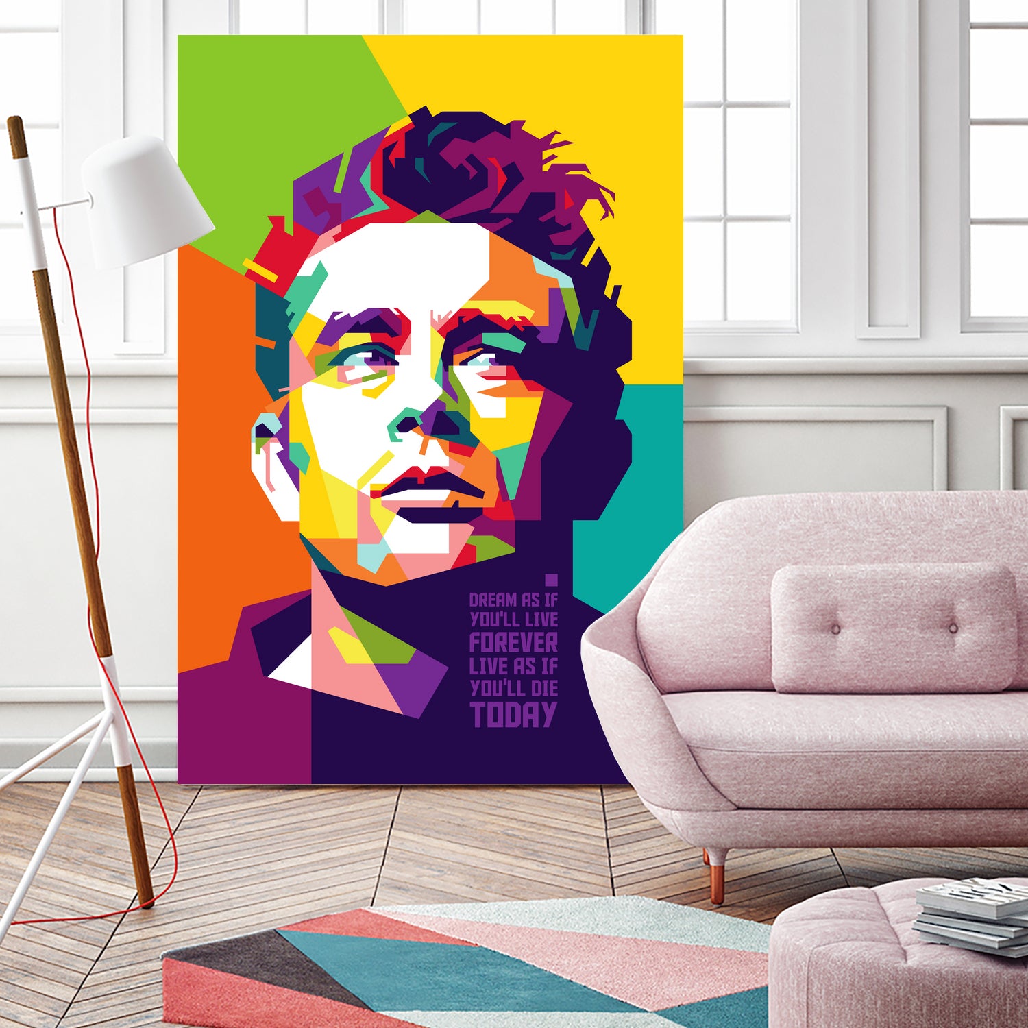 James Dean in WPAP by J Prayitno Widodo on GIANT ART - fuchsia photo illustration