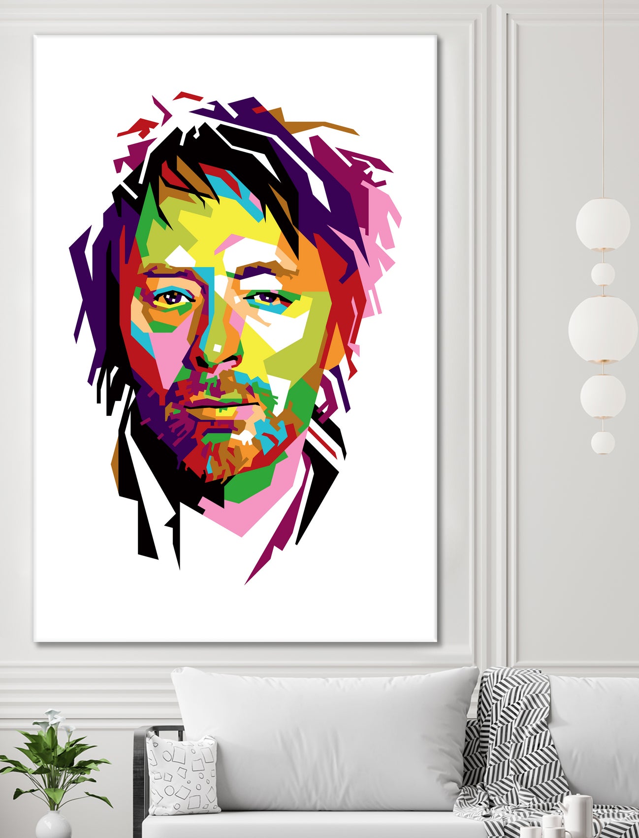 Thom Yorke in WPAP by J Prayitno Widodo on GIANT ART - fuchsia photo illustration