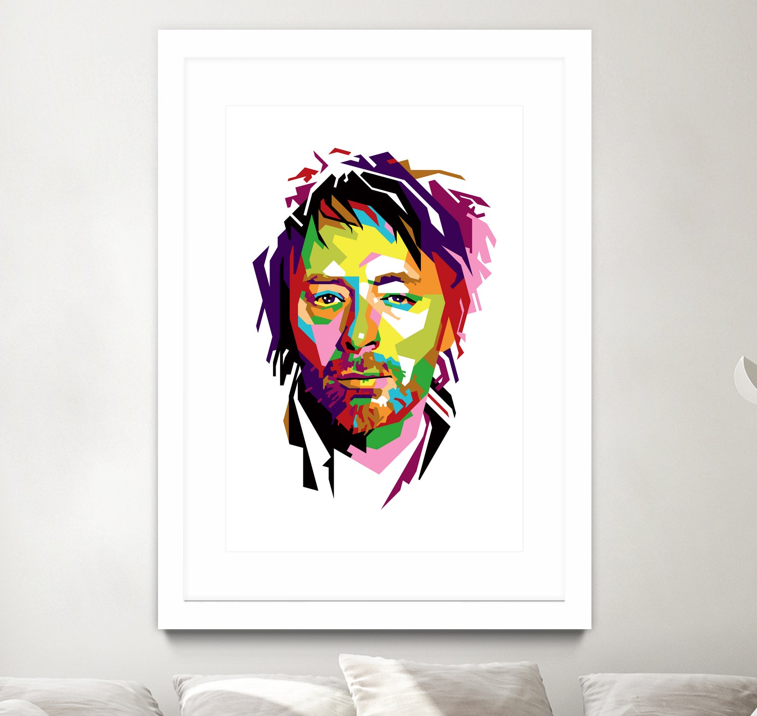 Thom Yorke in WPAP by J Prayitno Widodo on GIANT ART - fuchsia photo illustration