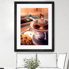 Tea Time by Cyril Rolando on GIANT ART - orange digital painting