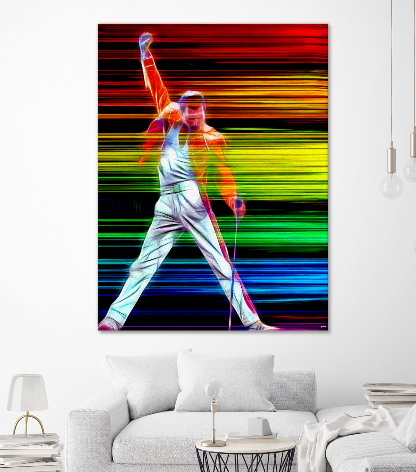 Freddie Mercury in Color by Daniel Janda on GIANT ART - black mixed media