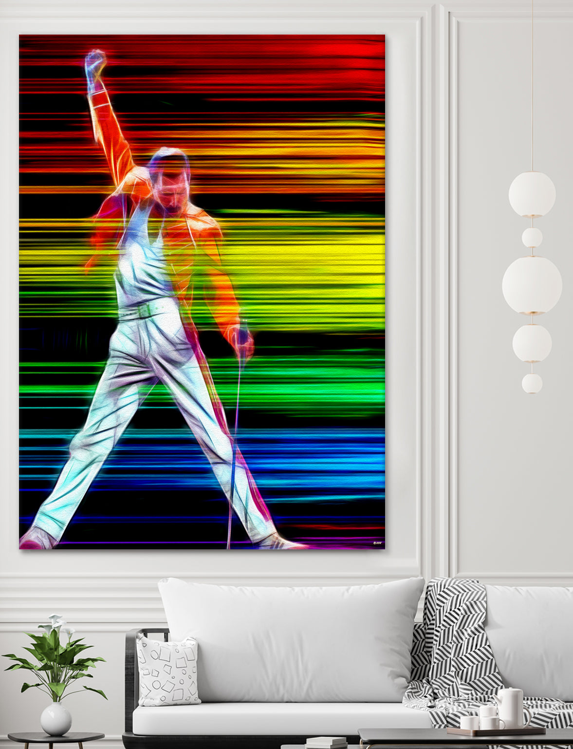 Freddie Mercury in Color by Daniel Janda on GIANT ART - black mixed media