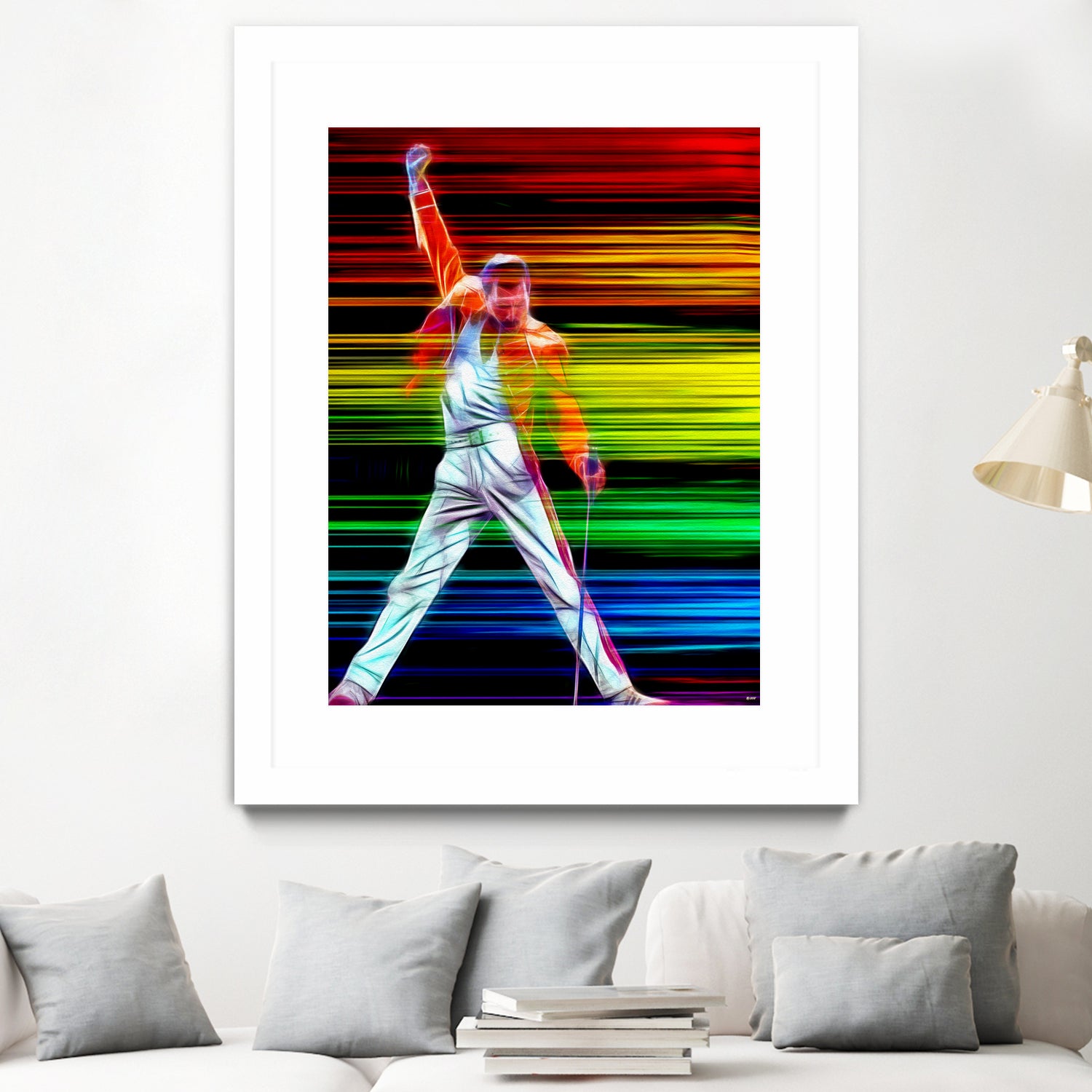 Freddie Mercury in Color by Daniel Janda on GIANT ART - black mixed media