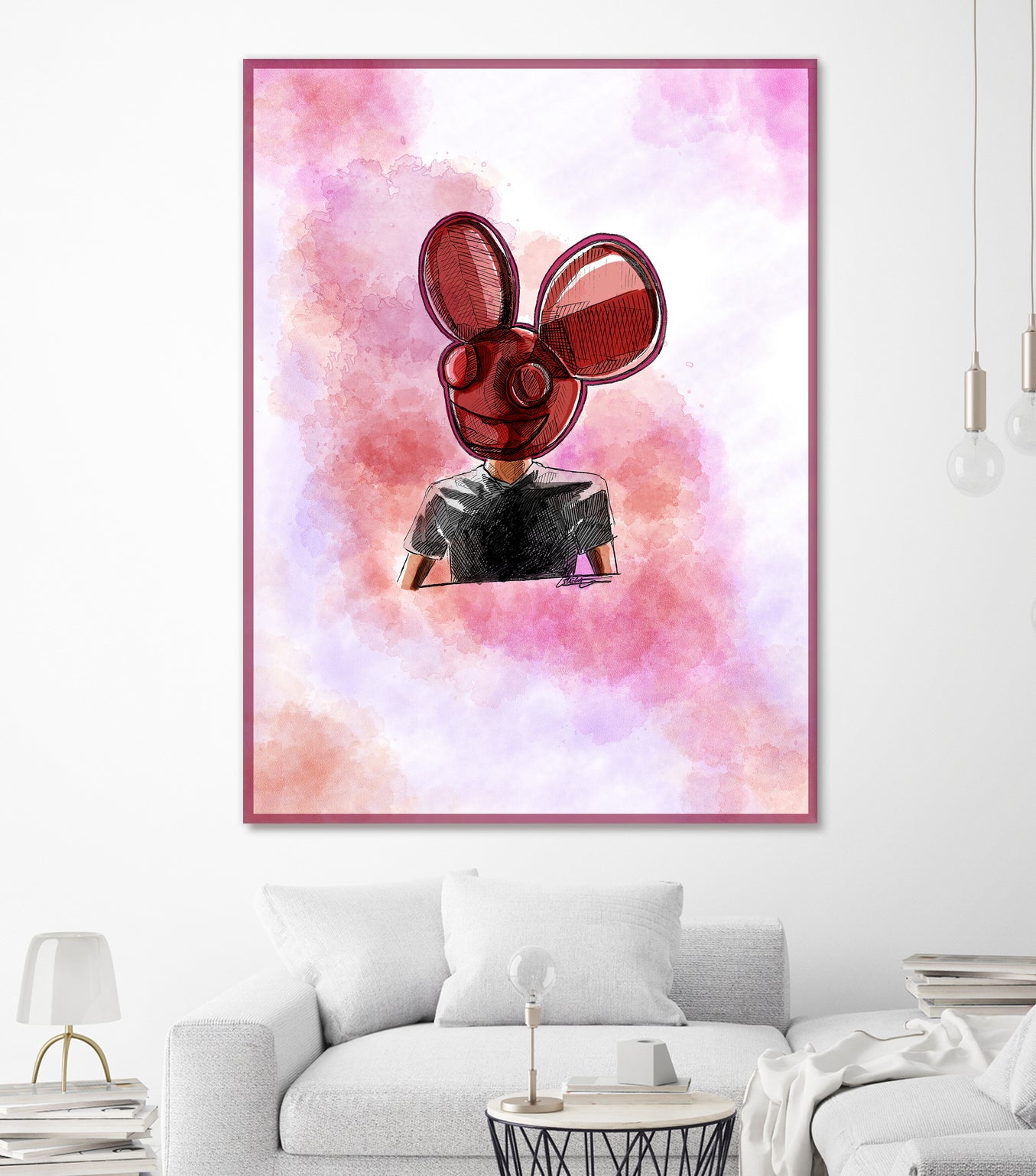 Deadmau5 by Soe San on GIANT ART - red digital painting