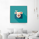 Hipster Camera by Yury Velikanov on GIANT ART - white vector illustration